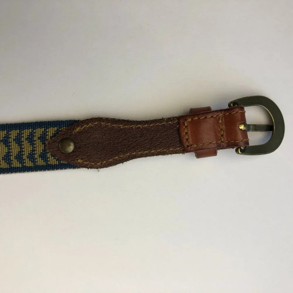 Levi's Vintage Boho Southwestern Buckle Leather Belt Western Country Classic